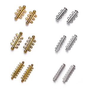 Jewelry Slide Clasp Multi Strand Tube Slide Clasp Connector