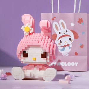 Anime Figure Cinnamoroll Cartoon DIY 3D Collection Model Mini Bricks Figures Micro Plastic Building Blocks Toys Gift For Kids