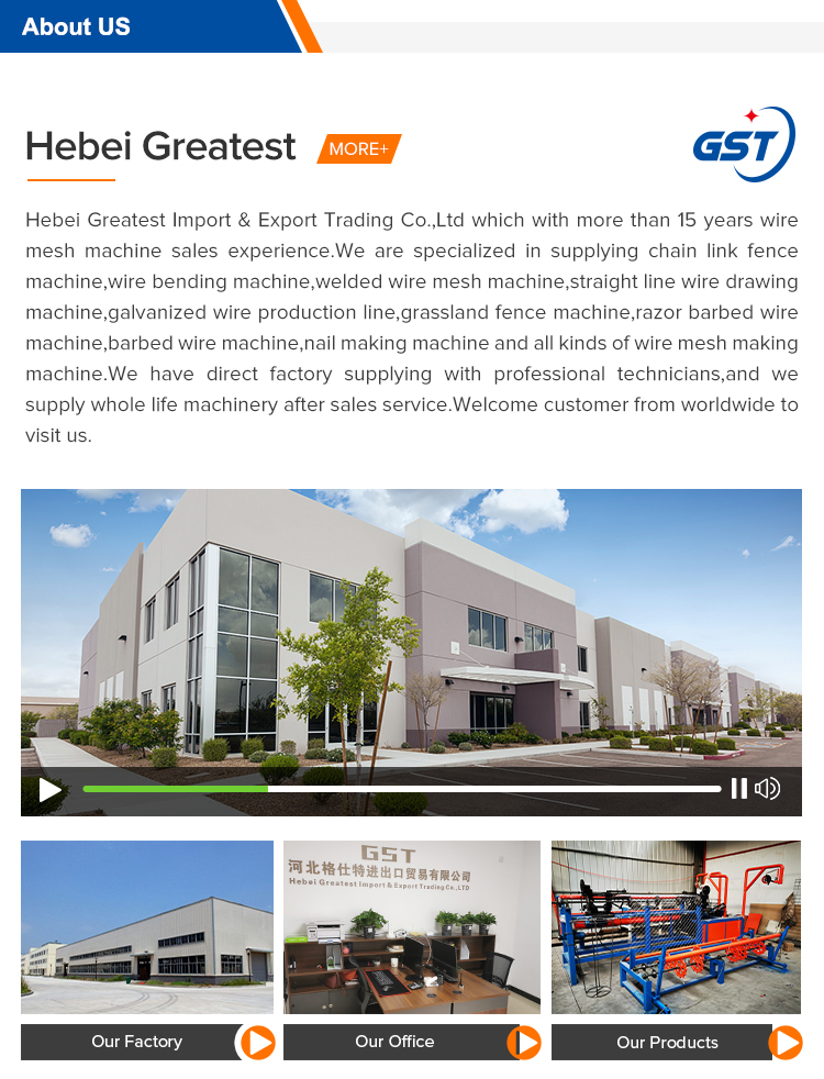 Hebei Greatest Import & Export Trading Co., Ltd. chain link fence making machine