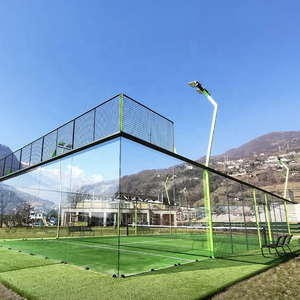 Economic price Slap Shot padel court suspended plate tennis court mobile panoramic padel with tent  floating padelboll