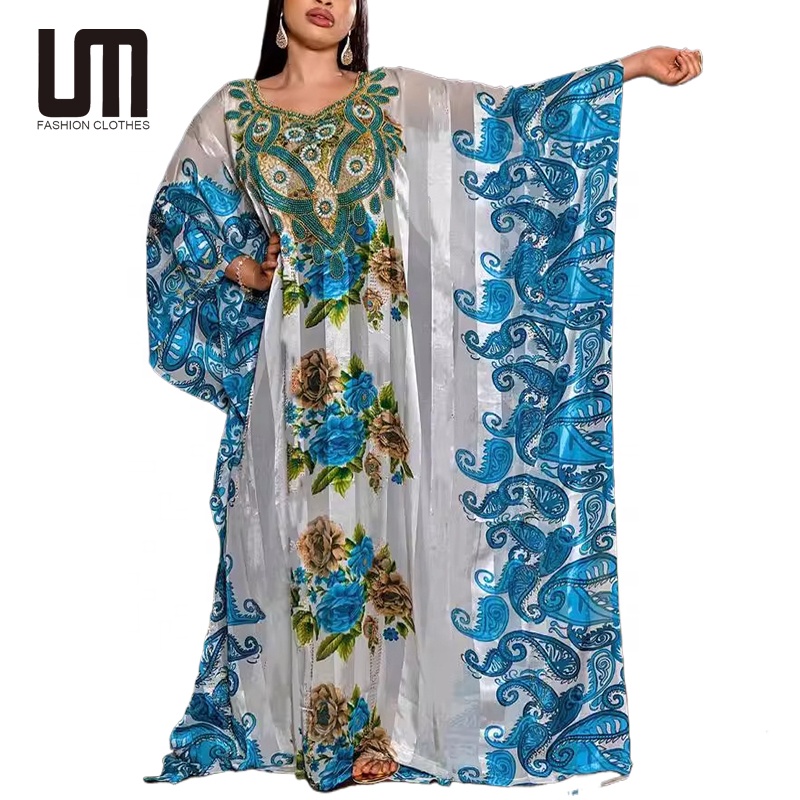 Liu Ming New Arrival 2025 Products Fashion Casual Full Print Loose Long Maxi African Dresses For Women Clothing