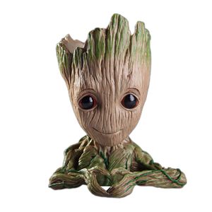 The Galaxy Groot Toy Hand up Pen Flower Pot Guardianes Action Figure Baby Groot Flower pot Baby Tree Man Model Figure Action