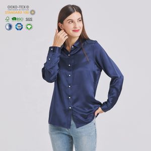 Hot Sale Luxurious 6A Grade 100% Mulberry Silk Blouse For Women Use Shirt Accept Customized Size