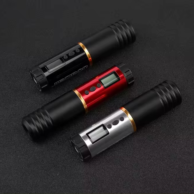 Huainan Jieci Tattoo Equipment Co., Ltd. High Quality Rotary 3 Color Tattoo Machine Set Wireless Tattoo Pen Machine for tattoo artist