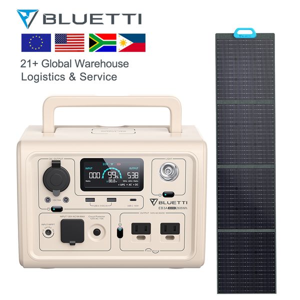 Bluetti EB3A Portable Power Station With PV120 Solar Panel  Power Station