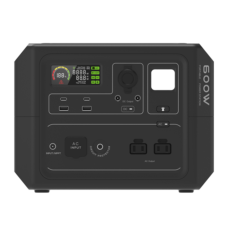 Portable power supply solar generator 600W lithium battery portable power station outdoor camping