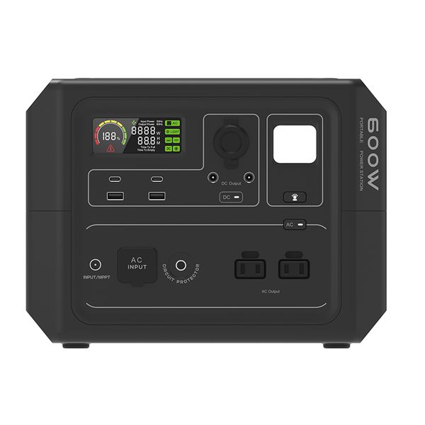 Portable power supply solar generator 600W lithium battery portable power station outdoor camping