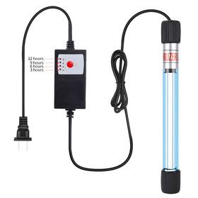 Aquarium UV Germicidal Lamp Fish Tank Sterilizer Light With Timer Ultraviolet Algae Removal Disinfection Water Purifier Filter