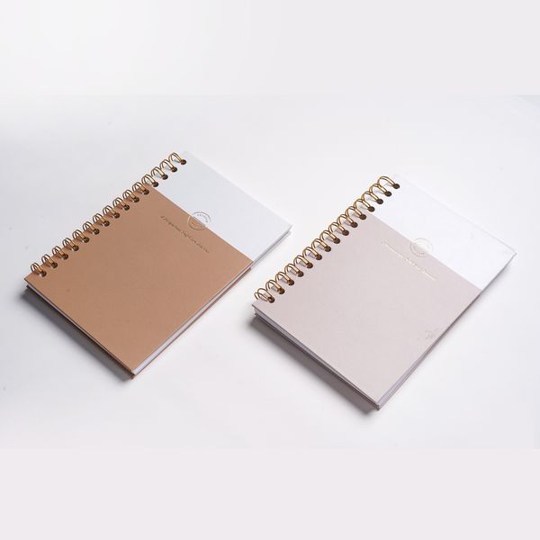 Pu Leather Splice Cover Notebook Coil Diary Custom Hardcover A5 Planner Spiral Binding Pink Pregnancy Journal