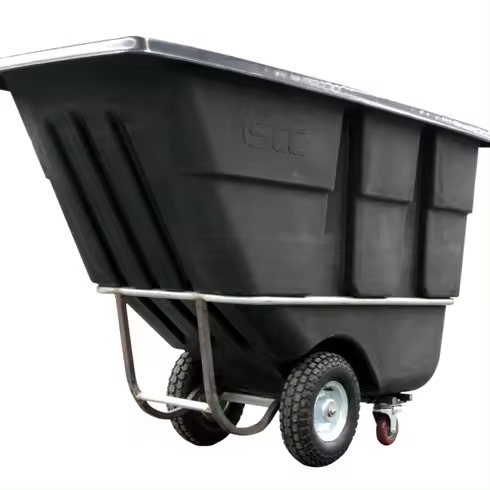 PARIS DOMI 400L Rotomolded Tilt Truck Plastic Tilt Cart Recycling Tilt Truck