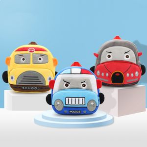 Personalized Logo Cute Kindergarten Children'S Plush School Soft Colorful Lovely Cars Plush School Bag