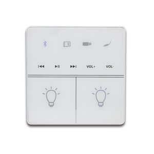 2-channel Bluetooth Wall Amplifier Featuring Light Control and TF/SD Slots for Smart Home System, Home Audio, Home Theater, etc.