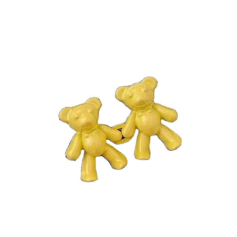 Yongjia County Hongyuan Metalware Factory Shank Clothing's Cute Bear Metal Decorations Copper Zinc Alloy Good Plating New Sewing Technique Sustainable Buttons Jean Pants