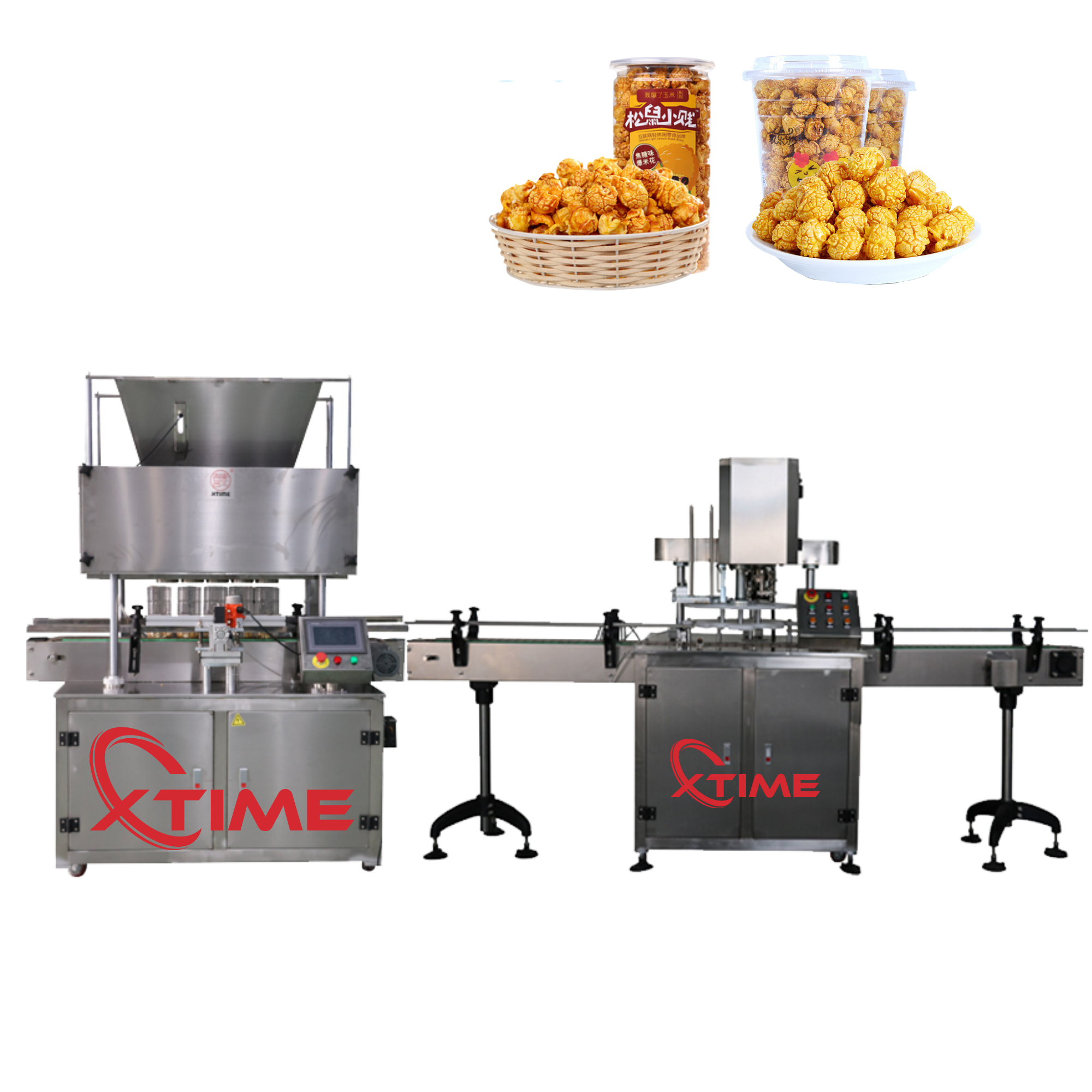 Automatic Weighing Filling Nitrogen Snacks Popcorn Packaging Machine Potato Chips paper cans filling sealing machine price