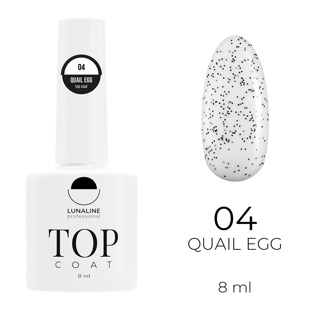 IE Saryozden Almira Fanilevna LunaLine Quail egg effect top coat non wipe easy soak off top coat for nails professional manicure UV gel set