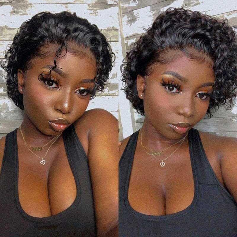 Guangzhou Longtai Import And Export Co., Ltd. LTHAIR cheap short 13x1 hd lace closure pixie wigs frontal peruvian original lace front wigs brazilian human hair wigs and logo