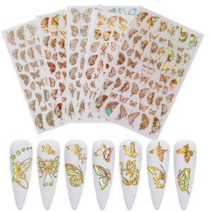 New 3D Nail Art Stickers Colorful Simulation Foils DIY Golden Nail Stereo Decals Nail Paste Decorations
