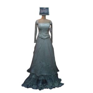 Lace Two-Piece Wedding Gown for Women Corset Back with Adjustable Floor Length Skirt and Upper Bodice