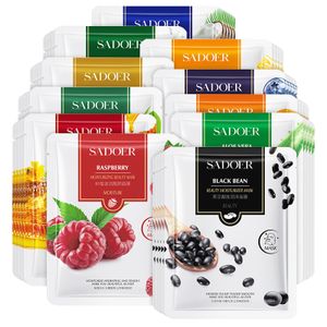 OEM SADOER private label blueberry blackbean multi fruit whitening beauty face skin functional facial mask