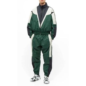 Green Color Good Selling Wholesale Custom Made Best Material Men Street Wear Nylon Tracksuit  By Elegant Sports