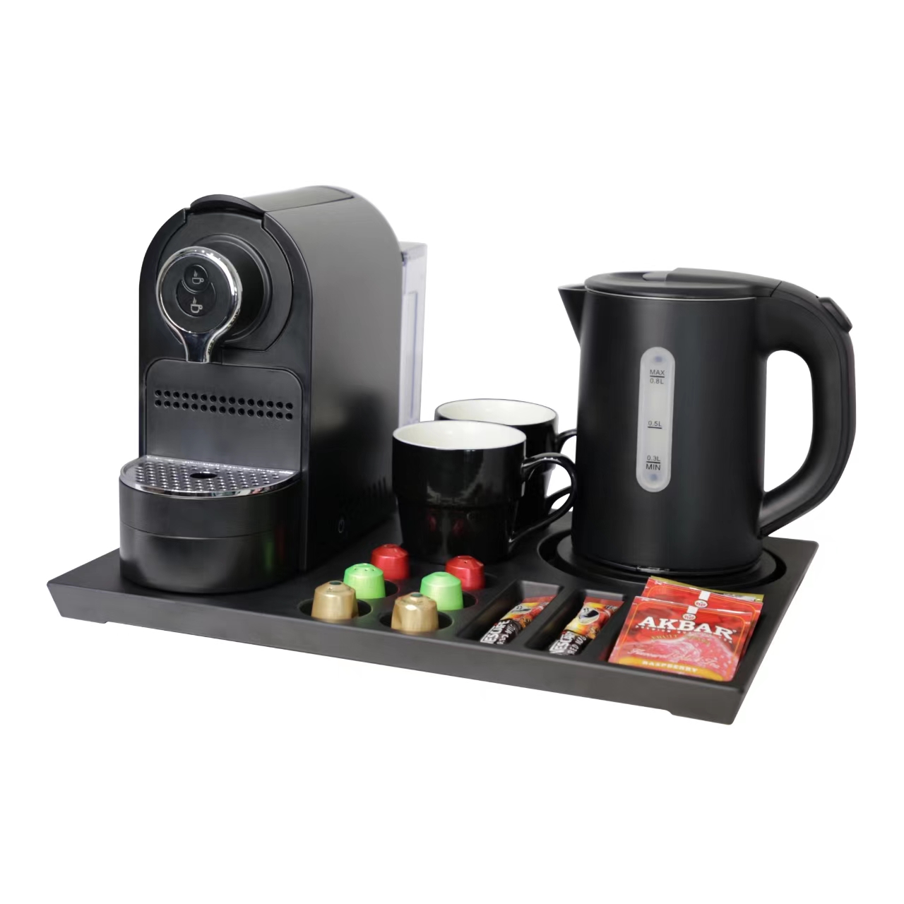 Hot Style 3 in 1 Espresso Coffee Machine Multi-Functional Home and Hotel Coffee Maker With Electric Kettle Tray