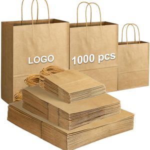 New Arrival Custom Printed Logo Kraft Paper Bag Cheap Brown Shipping Bag For Clothing Shopping