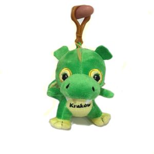 Wholesale plush green animal doll dragon keyring custom made stuffed dinosaur keychain toy plush dragons