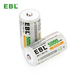 2 Pieces EBL C Batteries 1.2V 5000mAh Eco-friendly Ni-MH Rechargeable Battery