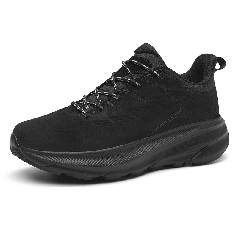 New Design Fashion Lace-up Walking Tennis Shoes Breathable High Quality Custom Black Sneakers for Men