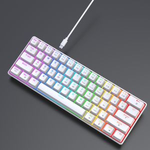 2024 New Arrival HXSJ 61-Key V900 RGB Hot plug switch wired game mechanical Keyboard for Computer and Laptop for Gaming