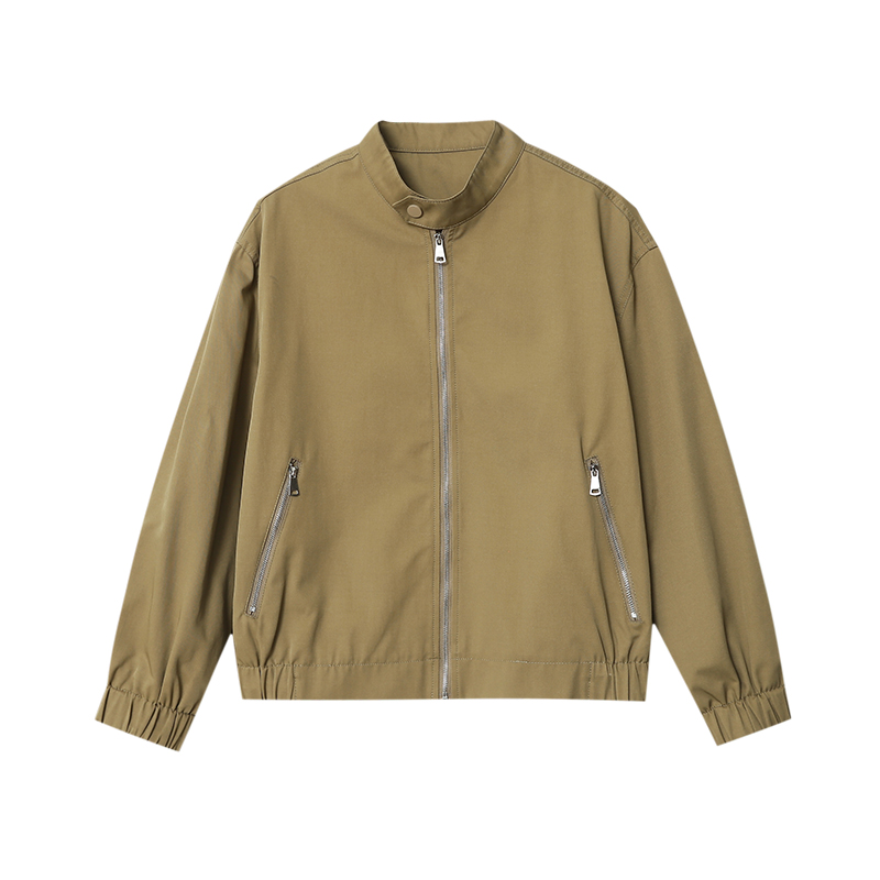 Suzhou Zhiqiao Trading Co., Ltd. American Casual Simple Loose Collar Coat 2024 Early Autumn New SN6118