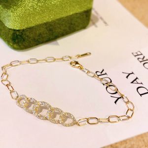 Luxury Fashion Au750 Real Pure 18K Gold Pawnable Diamond Chain Bracelet Fine Jewelry Women Bracelets Jewellery