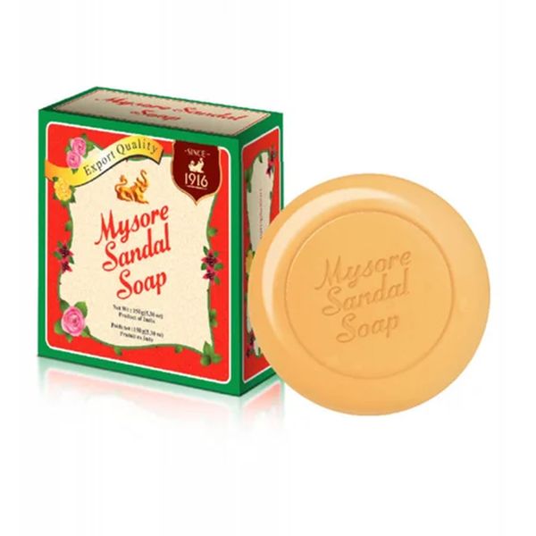 Mysore Sandal Soap only soap with pure sandalwood oil for soft and glowing skin - 150 gm