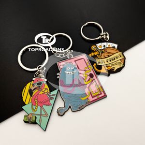Personalised Made In China Engrave Colour Metal Stainless Steel Keychain
