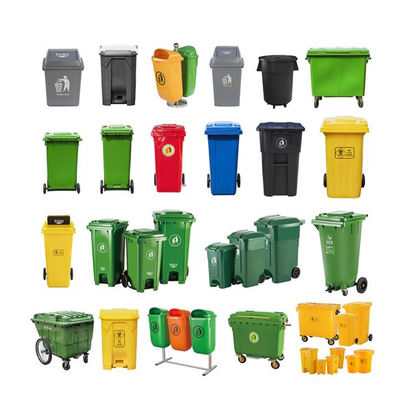 wholesale 120L 240L plastic garbage bin trash can dustbin dumpsters waste container food rubbish bin recycler waste bin