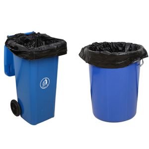 Black plastic large garbage bag plastic trash bag lining plastic dustbin lining