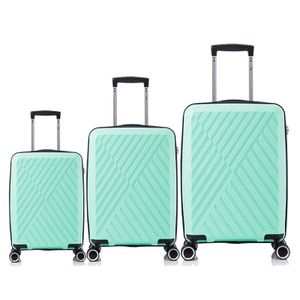 3 Piece 20"24"28" Hard Shell Trolley Multifunctional Travel Style Bag PP Suitcase Luggage Set