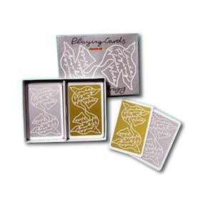 Premium Gold or Silver-finished Playing Cards, Customized Designs are Welcome