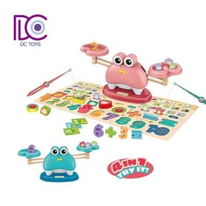 DC New Design Educational Shape Sorter Numbers Board Puzzle Match Game Kids Balance Scale Magnetic Math Toy Montessori Toys