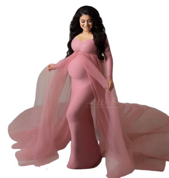 Bohemian style maternity lace dress tube top maternity photo shoot floor-length long skirt maternity photo shoot dress