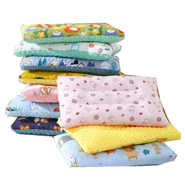 Wholesale Organic Cotton Baby Pillow Soft Microfiber Fill Baby Crib Pillow Kids Baby Neck Sleep Toddler Soothing Pillow