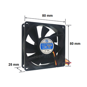 Topfan 80mm 8cm fan 12V dc fan 8025 80*80*25mm axial flow brushless high speed case 8cm server cooling fans