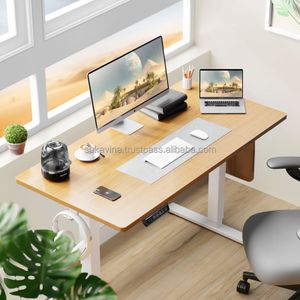 Modern Rectangle Adjustable Metal Base Standing Desk Office Furniture Metal Design Style