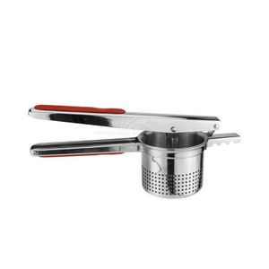 steel potato ricer Stainless Steel Potato Masher Seamless Design Integrated Hanging Loop Brushed Dishwasher Safe