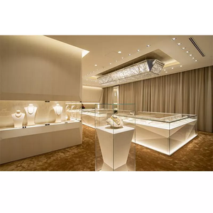 LUX Modern Luxury Jewelry Showroom Counter Design Jewelry Display Cabinet Store Furniture Showcase