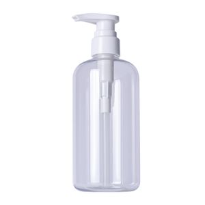 Wholesale 500ml Empty Transparent Frosted Brown Bottle PET Bottle Big Volume Round Perfume Container