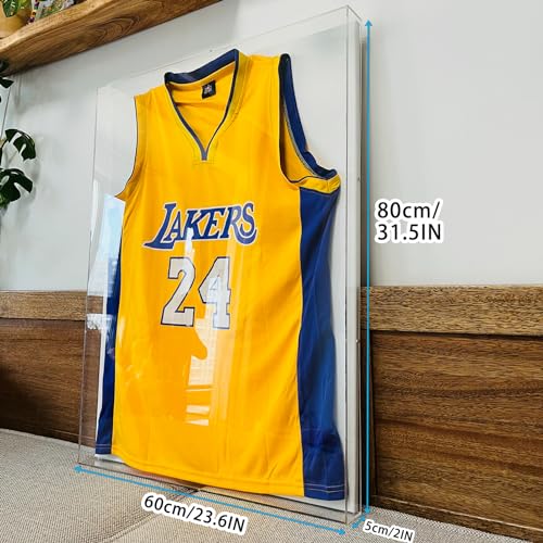 Jinhua Hongsaw Home Decor Co,. Ltd. Acrylic Jersey Frame Display Case Sports Jersey Display Frame with Linen Panels for Hockey Soccer Basketball Baseball Shirts