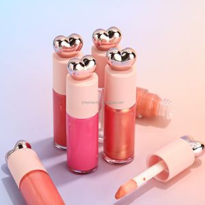 Custom Logo Wholesale Makeup Heart Shape Natural Glow Glossy Shine Smooth Silky Face Blusher on Cheek Private Label Blush Liquid