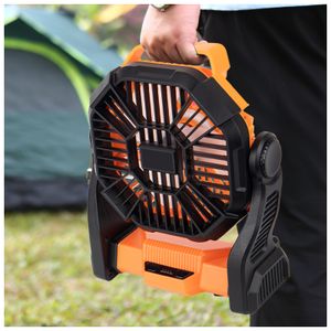 USB Battery Portable Fan 6-Inch with Timer and Power Bank Function for Desk