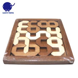 High Quality Wooden Educational Toys IQ 3D Puzzle Brain Teaser Game